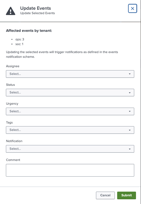 Bulk Update Modal