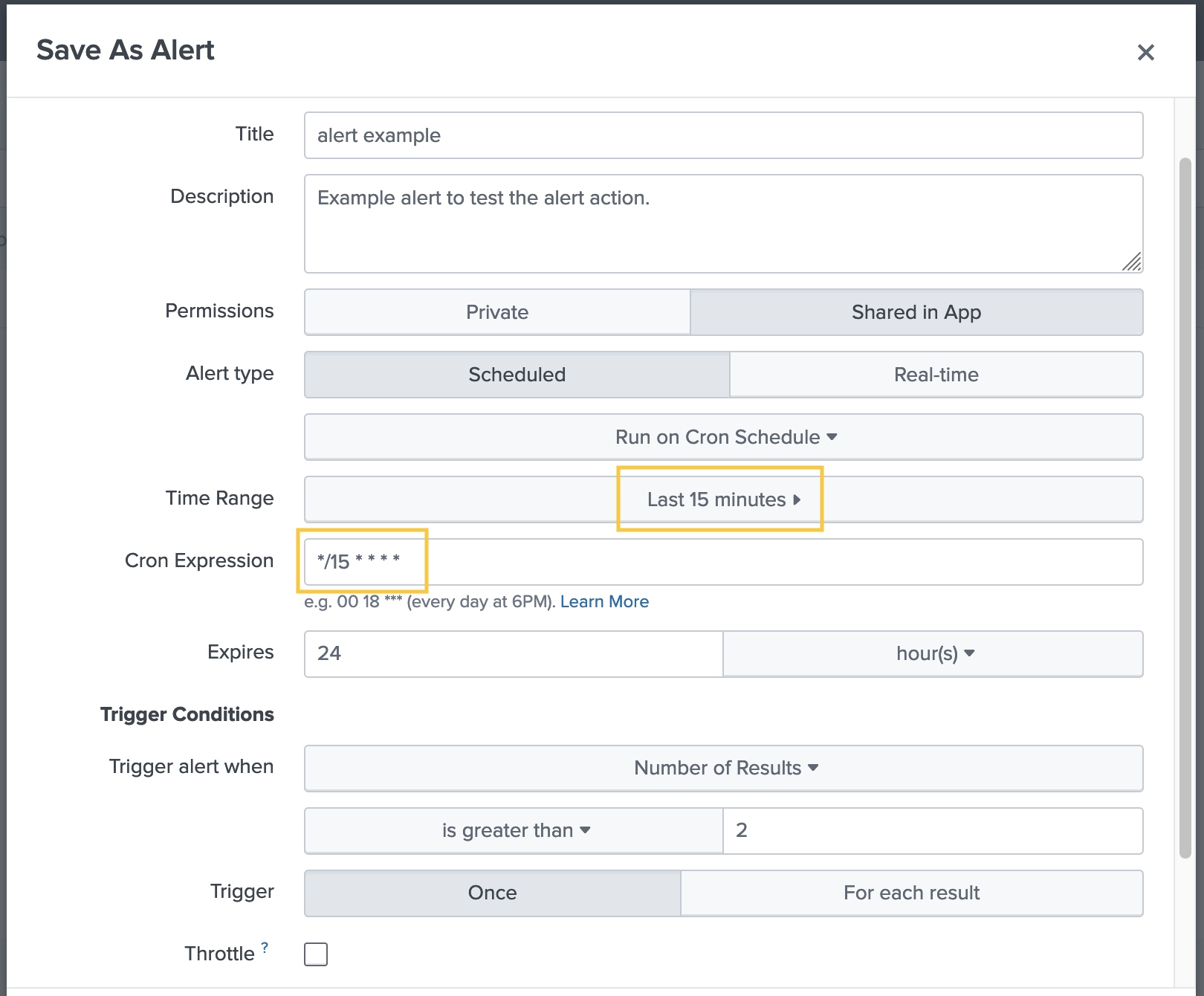Save As Alert Form